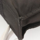 HERMES Her Line MM Hand Bag Canvas Gray Auth 121140-16