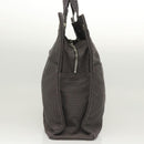 HERMES Her Line MM Hand Bag Canvas Gray Auth 121140-3