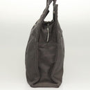 HERMES Her Line MM Hand Bag Canvas Gray Auth 121140-4