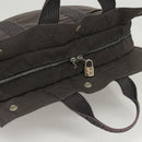 HERMES Her Line MM Hand Bag Canvas Gray Auth 121140-6