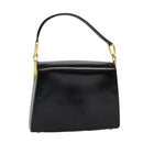 CELINE Shoulder Bag Leather Black Gold Auth 121142-1
