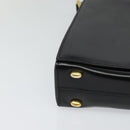 CELINE Shoulder Bag Leather Black Gold Auth 121142-9