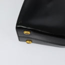 CELINE Shoulder Bag Leather Black Gold Auth 121142-15