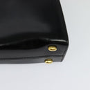 CELINE Shoulder Bag Leather Black Gold Auth 121142-16