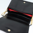 CELINE Shoulder Bag Leather Black Gold Auth 121142-10