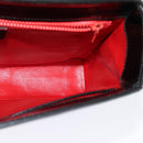 CELINE Shoulder Bag Leather Black Gold Auth 121142-18