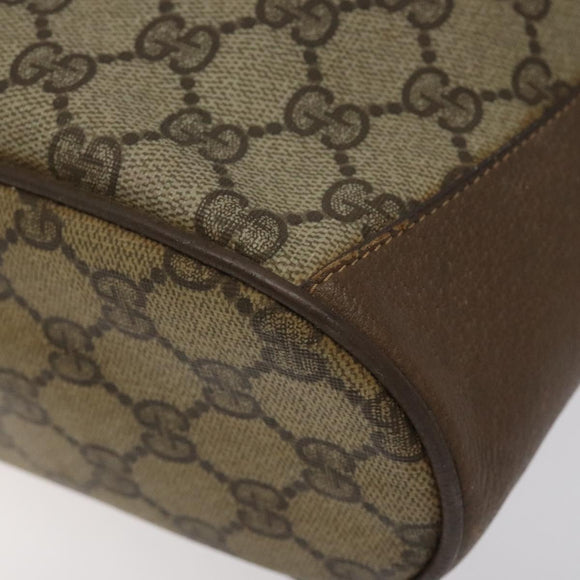 GUCCI GG Supreme Web Sherry Line Shoulder Bag PVC Beige 14 02 034 Auth 121156