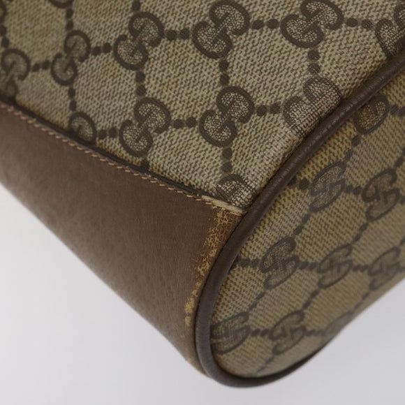 GUCCI GG Supreme Web Sherry Line Shoulder Bag PVC Beige 14 02 034 Auth 121156