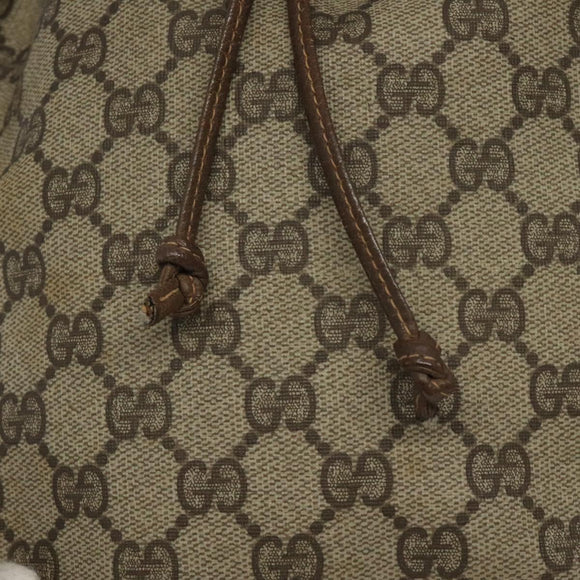 GUCCI GG Supreme Web Sherry Line Shoulder Bag PVC Beige 14 02 034 Auth 121156