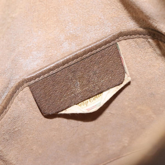 GUCCI GG Supreme Web Sherry Line Shoulder Bag PVC Beige 14 02 034 Auth 121156