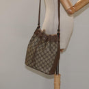 GUCCI GG Supreme Web Sherry Line Shoulder Bag PVC Beige 14 02 034 Auth 121156-23