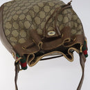 GUCCI GG Supreme Web Sherry Line Shoulder Bag PVC Beige 14 02 034 Auth 121156-6