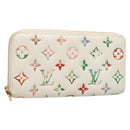 LOUIS VUITTON Monogram Garden Zippy Wallet White M81694 LV Auth 121163-1