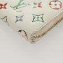 LOUIS VUITTON Monogram Garden Zippy Wallet White M81694 LV Auth 121163-15