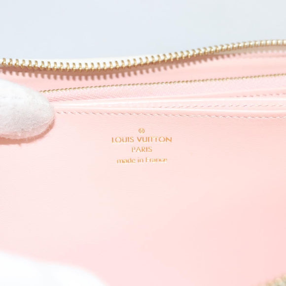 LOUIS VUITTON Monogram Garden Zippy Wallet White M81694 LV Auth 121163