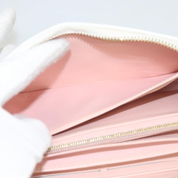 LOUIS VUITTON Monogram Garden Zippy Wallet White M81694 LV Auth 121163