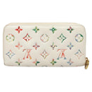 LOUIS VUITTON Monogram Garden Zippy Wallet White M81694 LV Auth 121163-2