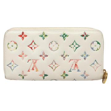 LOUIS VUITTON Monogram Garden Zippy Wallet White M81694 LV Auth 121163 - 0