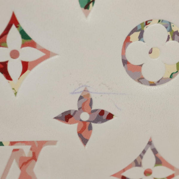 LOUIS VUITTON Monogram Garden Zippy Wallet White M81694 LV Auth 121163