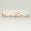 LOUIS VUITTON Monogram Garden Zippy Wallet White M81694 LV Auth 121163-7