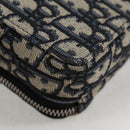 Christian Dior Trotter Canvas Shoulder Bag Navy Silver Auth 121172M-16