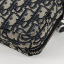 Christian Dior Trotter Canvas Shoulder Bag Navy Silver Auth 121172M-17