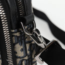 Christian Dior Trotter Canvas Schoudertas Marine Zilver Auth 121172SAM-9