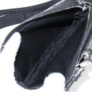 Christian Dior Trotter Canvas Shoulder Bag Navy Silver Auth 121172M-20