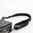 Christian Dior Trotter Canvas Shoulder Bag Navy Silver Auth 121172M-14