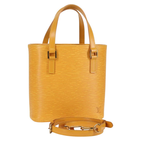 LOUIS VUITTON Epi Vavin PM Tote Bag SPO 2way Yellow LV Auth 121180V