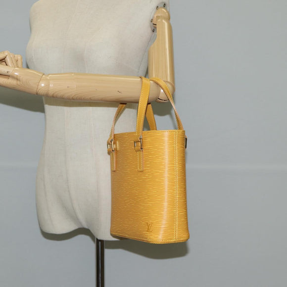 LOUIS VUITTON Epi Vavin PM Tote Bag SPO 2way Yellow LV Auth 121180V