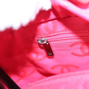 CHANEL Medium Cambon Line Tote Bag Leather Black Silver CC Auth 121183V-21