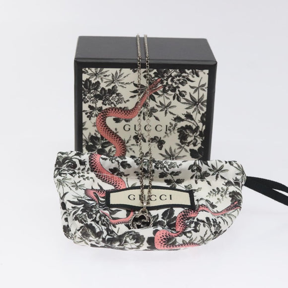 GUCCI Necklace metal Silver Auth 121186