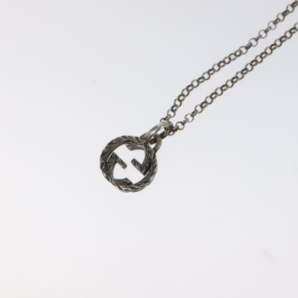GUCCI Necklace metal Silver Auth 121186