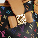 LOUIS VUITTON Monogram Multicolor Annie MM Bag Black M40308 LV Auth 121188V-18