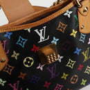 LOUIS VUITTON Monogram Multicolor Annie MM Bag Black M40308 LV Auth 121188V-19