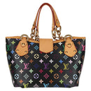 LOUIS VUITTON Monogram Multicolor Annie MM Bag Black M40308 LV Auth 121188V-2