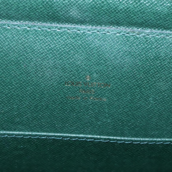 LOUIS VUITTON Taiga Porte Documents Rozan Bag Ardoise M30052 LV Auth 121200