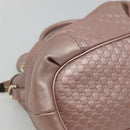 GUCCI Micro GG Supreme Guccissima Bag Leather 2way Pink Gold 247902 Auth 121204-14