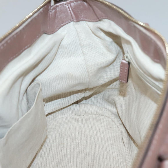 GUCCI Micro GG Supreme Guccissima Bag Leather 2way Pink Gold 247902 Auth 121204