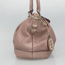 GUCCI Micro GG Supreme Guccissima Bag Leather 2way Pink Gold 247902 Auth 121204-3