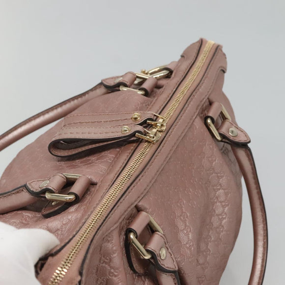 GUCCI Micro GG Supreme Guccissima Bag Leather 2way Pink Gold 247902 Auth 121204