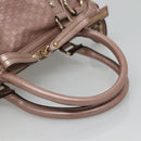 GUCCI Micro GG Supreme Guccissima Bag Leather 2way Pink Gold 247902 Auth 121204-7