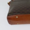 CELINE Macadam Canvas Shoulder Bag PVC Leather Brown Gold Auth 121207-16