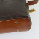 CELINE Macadam Canvas Shoulder Bag PVC Leather Brown Gold Auth 121207-17