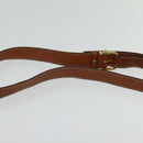 CELINE Macadam Canvas Shoulder Bag PVC Leather Brown Gold Auth 121207-14