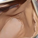 CELINE Macadam Canvas Tote Bag PVC Leather Brown Gold Auth 121208-18