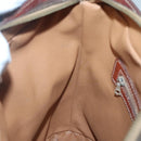 CELINE Macadam Canvas Tote Bag PVC Leather Brown Gold Auth 121208-19