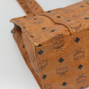 MCM Logogram Vicetos Tote Bag PVC Leather Brown Gold Auth 121216-11