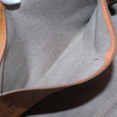 MCM Logogram Vicetos Tote Bag PVC Leather Brown Gold Auth 121216-20